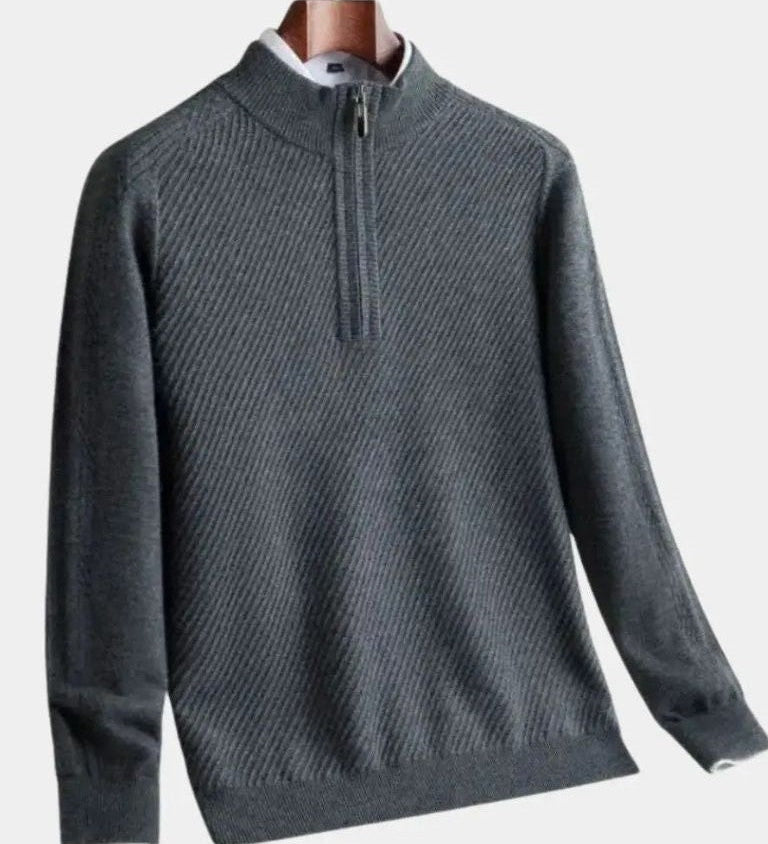 Vilhelm™ | Basis Pullover med Halvzip