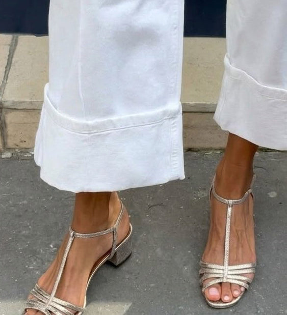 Allegra | Gyldne Sandaler Hverdags Elegance