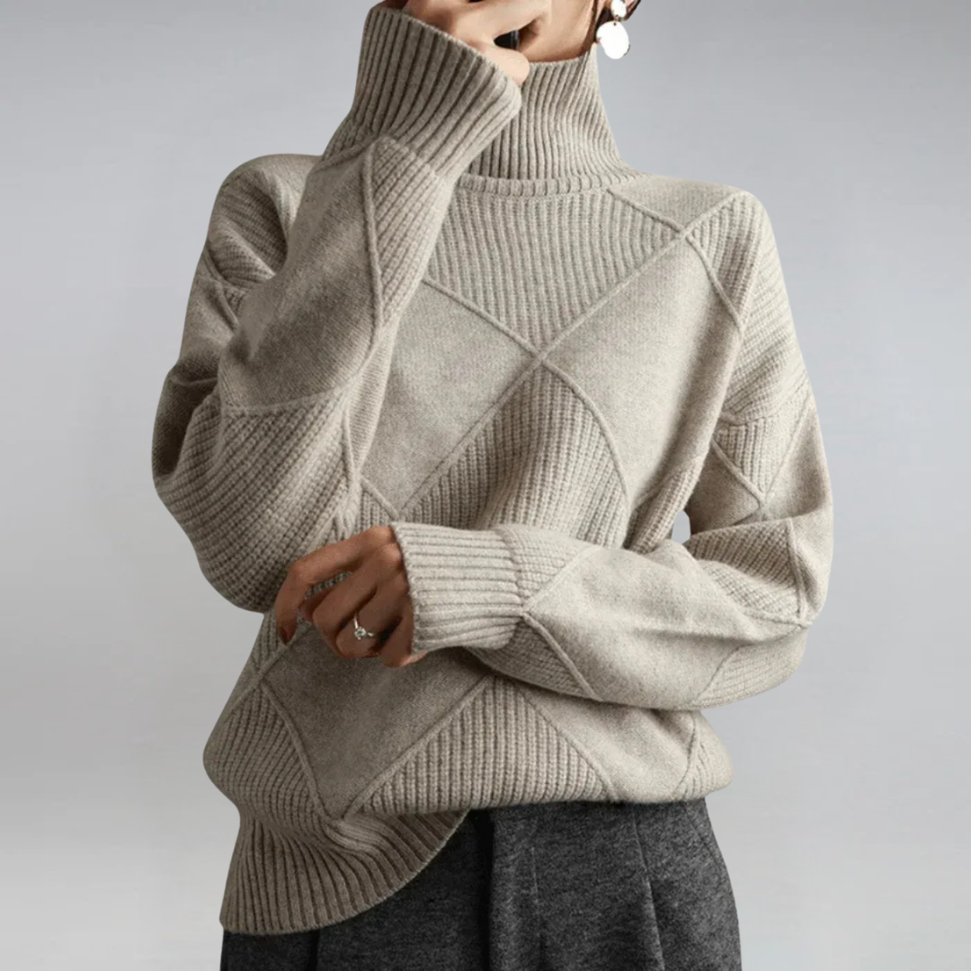 Anne rullekravesweater fra Elsebeth København, styling med jeans