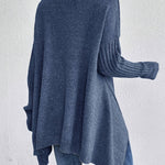 Sylvie draperet sweater med høj hals fra Elsebeth København, set fra siden