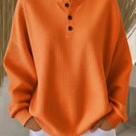 Mirabel Hyggelig Vaffel Henley Sweatshirt til kvinder fra Elsebeth København