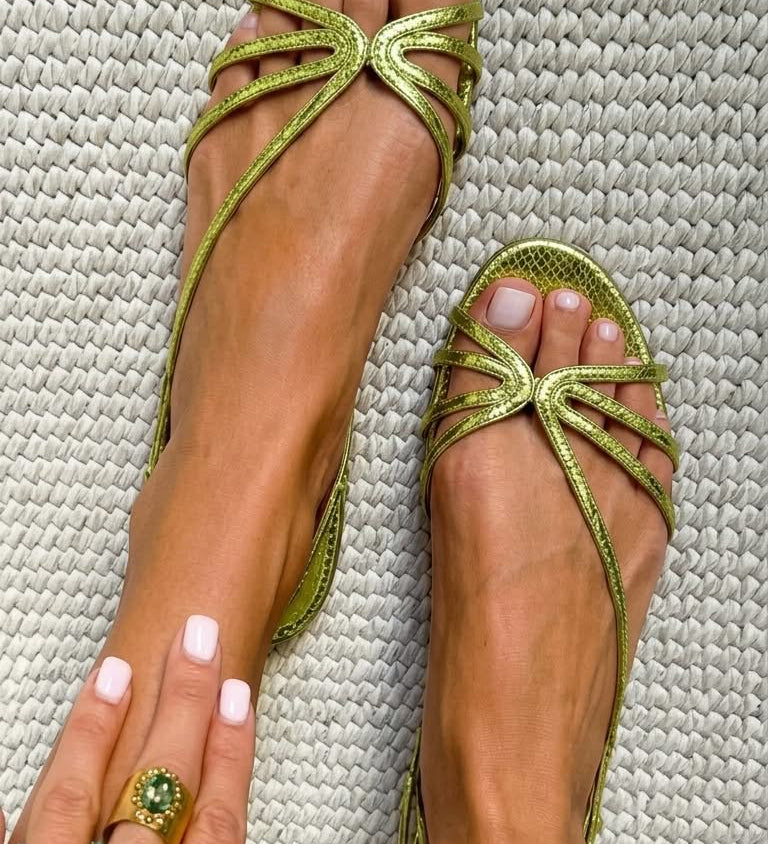 Ginevra | Gyldne Sandaler Sommer Elegance
