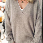 Caroline blød sweater fra Elsebeth København, styling med jeans