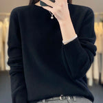 Julie blød sweater fra Elsebeth København, nærbillede af halsen