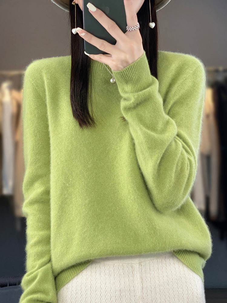 Julie blød sweater fra Elsebeth København, styling med jeans