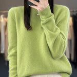 Julie blød sweater fra Elsebeth København, styling med jeans