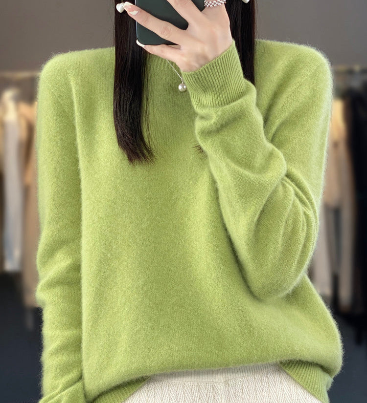 Julie blød sweater fra Elsebeth København, styling med jeans