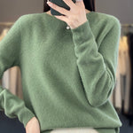 Julie blød sweater fra Elsebeth København, detalje af strikken