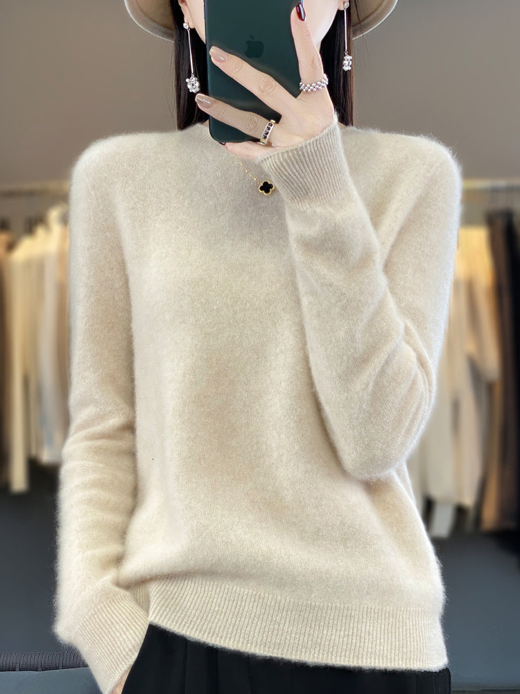 Julie blød sweater fra Elsebeth København, detalje af strikken