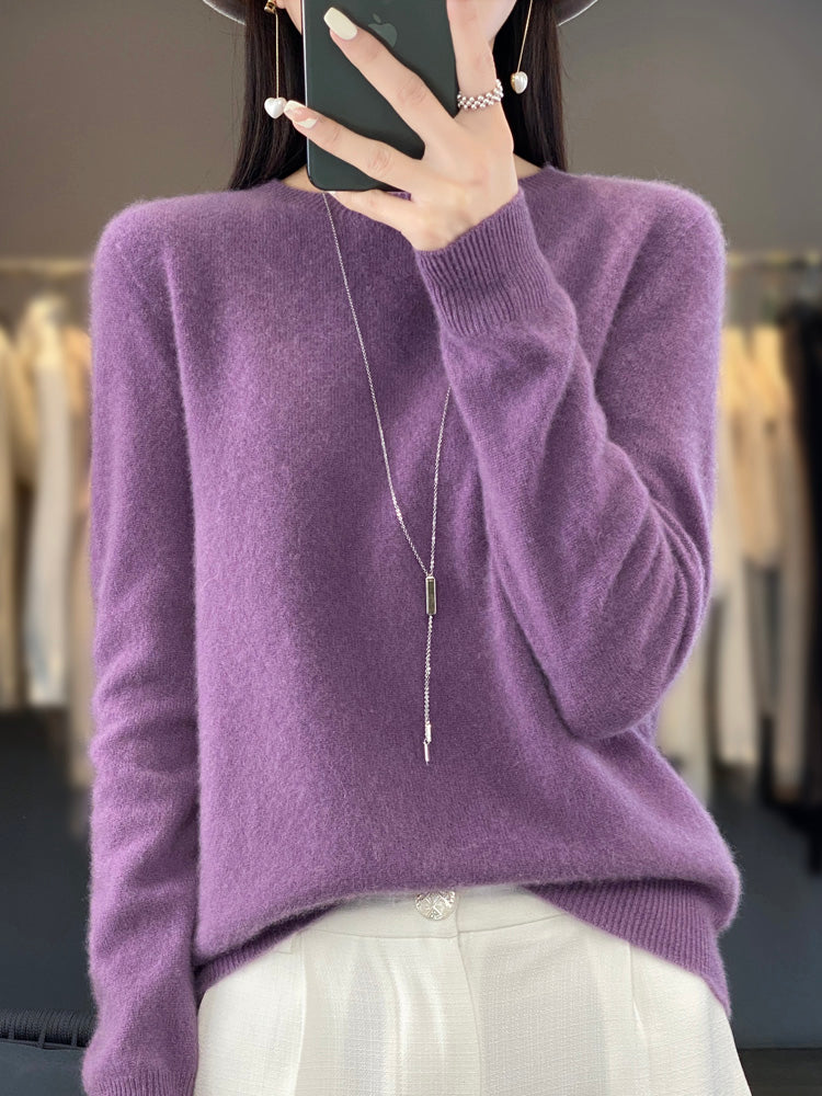Julie blød sweater fra Elsebeth København, styling med jeans