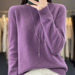 Julie blød sweater fra Elsebeth København, styling med jeans