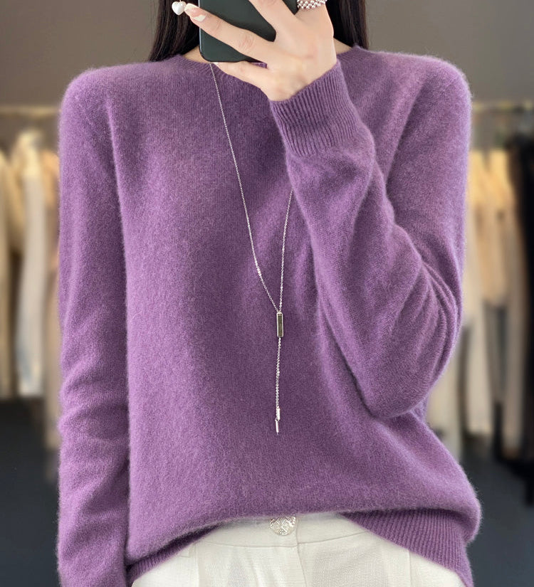 Julie blød sweater fra Elsebeth København, styling med jeans