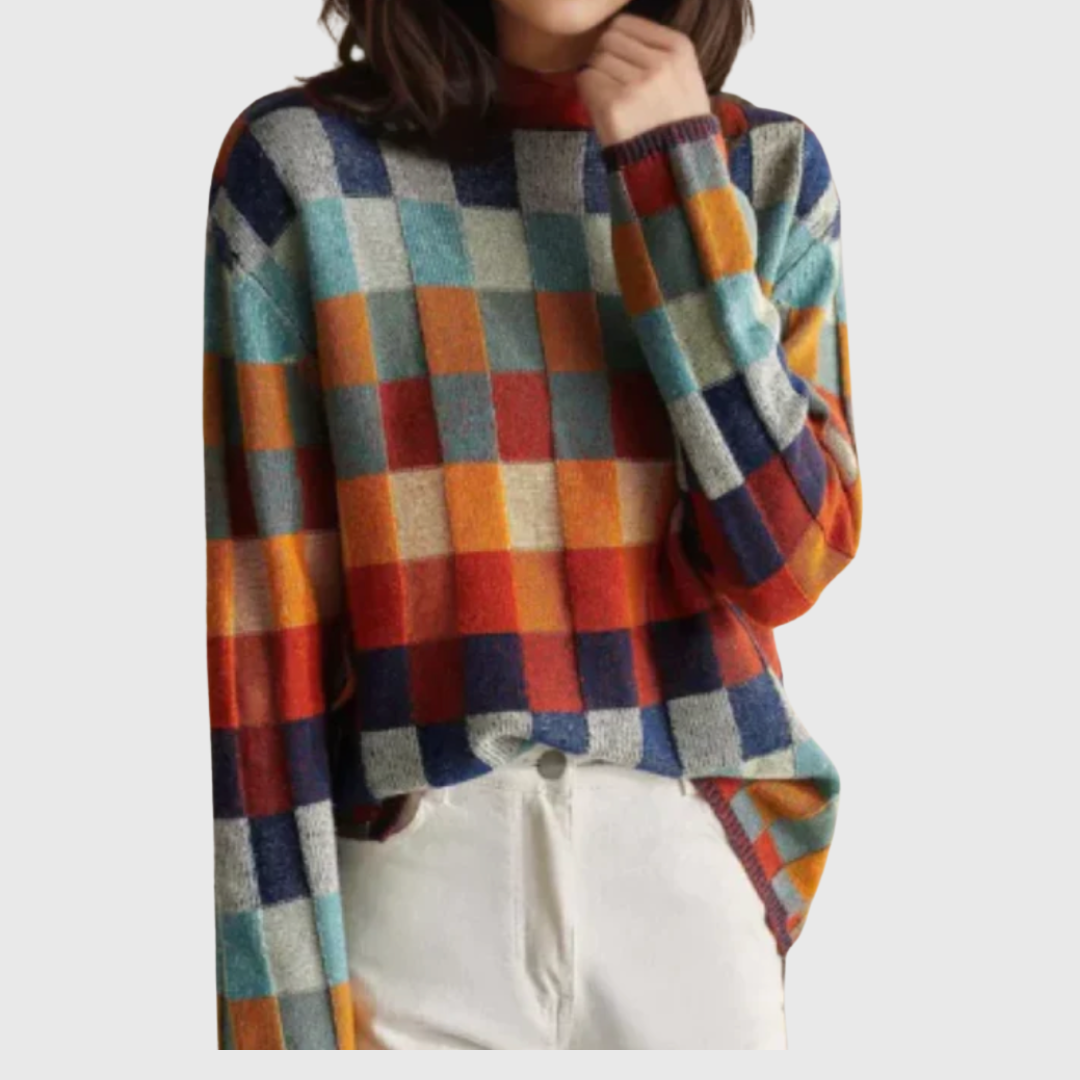 Françoise ternet sweater fra Elsebeth København, set forfra