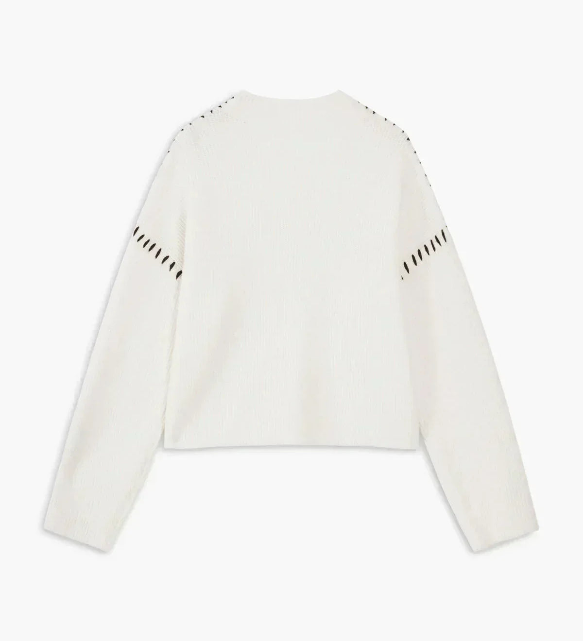 Nina ribstrikket sweater med høj hals fra Elsebeth København, styling med jeans