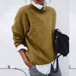 Sandrine blød sweater fra Elsebeth København, set fra siden