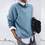 Sandrine blød sweater fra Elsebeth København, styling med jeans