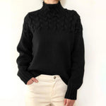 Nina strikket rullekravesweater fra Elsebeth København, stylet look